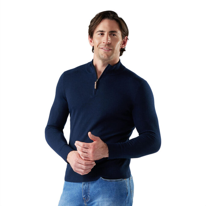 Smartwool - Men's Sparwood 1/4 Zip Sweater - Military & Gov't