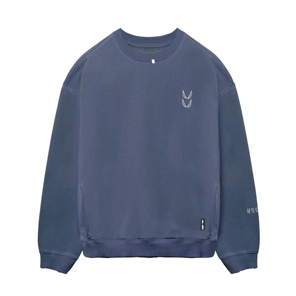 ASRV - 0861. Tech Essential™ Distressed Crewneck - Faded Navy
