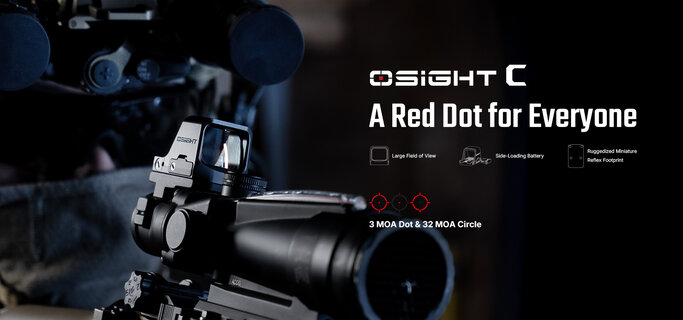 Osight - Osight C Multi-Reticle Dot Sight with 3 MOA Dot & 32 MOA