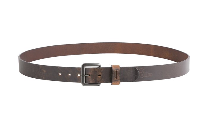 1.5 Light Brown Vegetable Tanned Leather w/buckle, Classic in Gunmetal