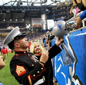 detroit lions military hat
