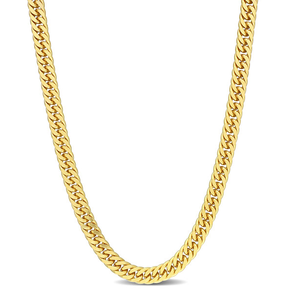 Allegro - Men's 5.5mm Double Curb Link Chain Necklace in 18k Yellow ...