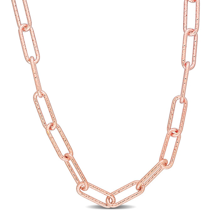 3.5mm Paper Clip Chain Necklace in Sterling Silver