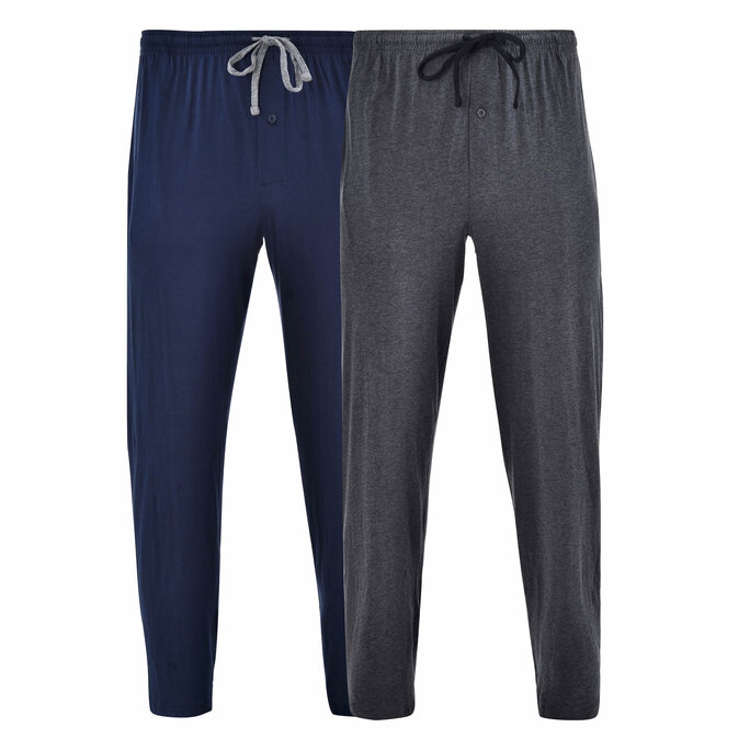 Hanes Men's and Big Men's 100% Cotton Flannel Pajama Pants, 2-Pack 