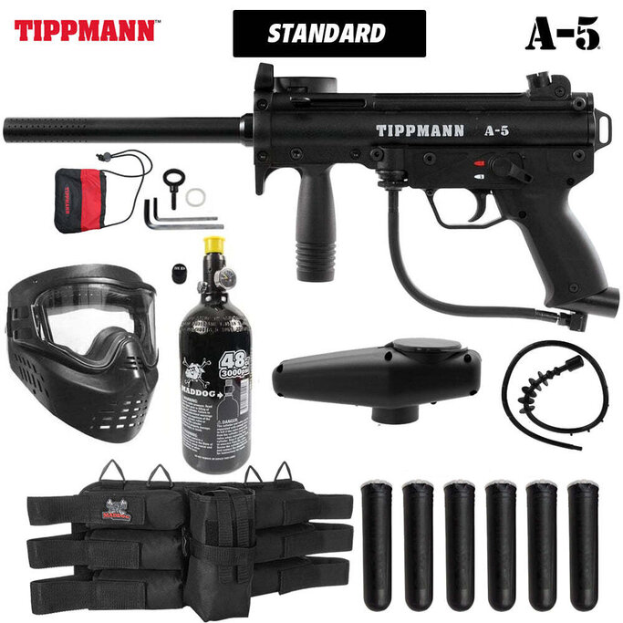 PaintballDeals.com - Maddog Tippmann A-5 Titanium HPA Paintball Gun Marker  Starter Package - Military & First Responder Discounts | GovX