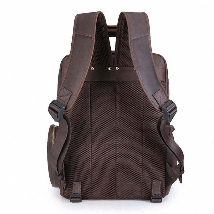 Leather backpack 2024 camera bag