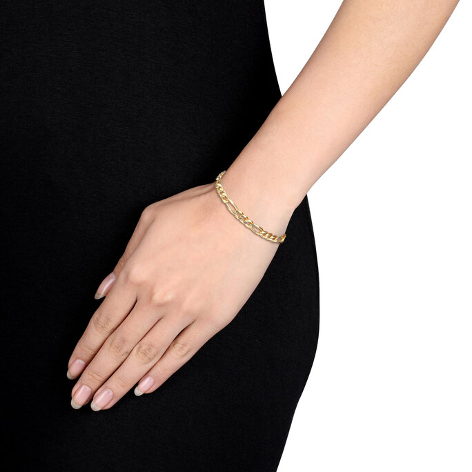 Buy Gold Filled Figaro Bracelet, Gold Layering Bracelet, Gold Chain Bracelet,  Figaro Bracelet 18kt, Dainty Chain Bracelet, Mens Bracelet, Gift Online in  India - Etsy