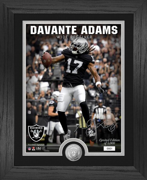 Las Vegas Raiders Davante Adams 13 x 13 Jersey Impact Frame