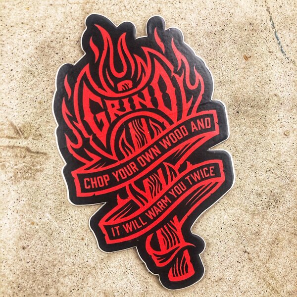 The Grind Athletics Battle Axe Sticker Military & First Responder Discounts GOVX