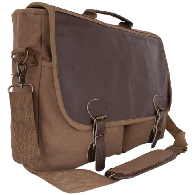 Buy Rothco Deluxe Vintage Canvas Messenger Bag - 15 Liter, Money Back  Guarantee