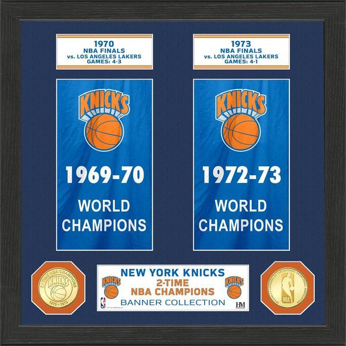 Los Angeles Lakers NBA Champions Bronze Coin Banner Collection