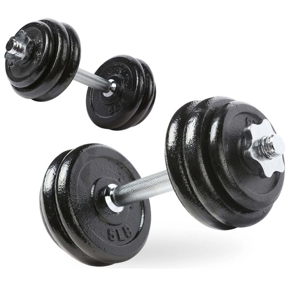 PRCTZ PRCTZ 40lb Adjustable Cast Iron Dumbbell Set Military & First Responder Discounts GOVX