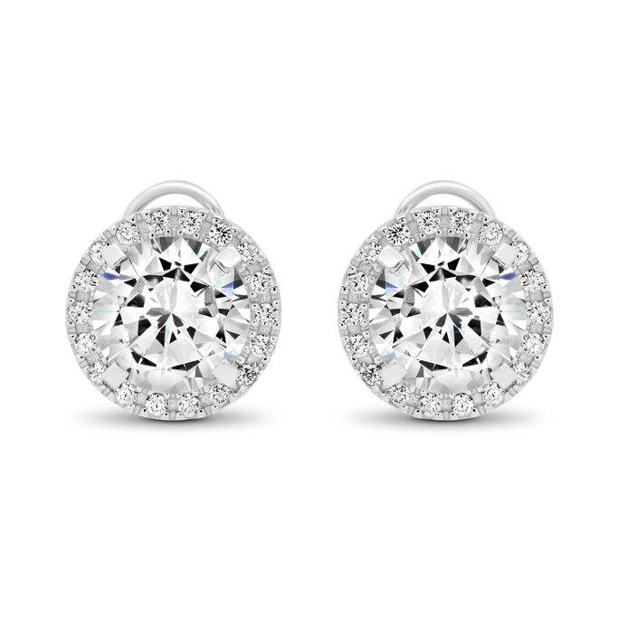 10mm Cubic Zirconia Stud Earrings in Sterling Silver