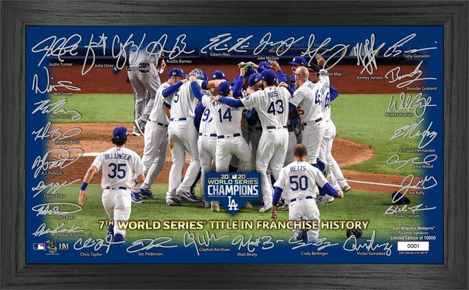 Los Angeles Dodgers 2020 World Series Champions Celebration Bronze Coin  Photo Mint