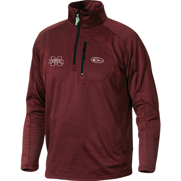 Drake Waterfowl Mississippi State Breathelite 1 4 Zip Military Drake waterfowl mississippi state breathelite 1 4 zip military