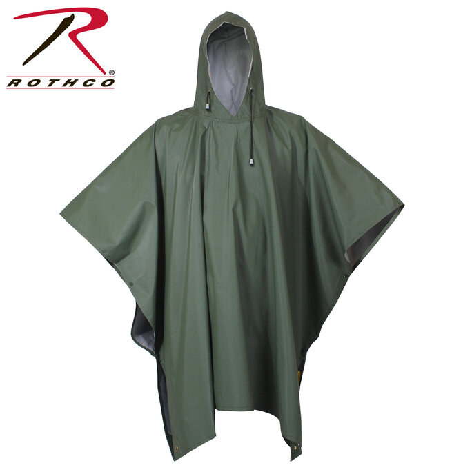 Rothco - Rubberized Rainwear Poncho - Military & Gov't Discounts