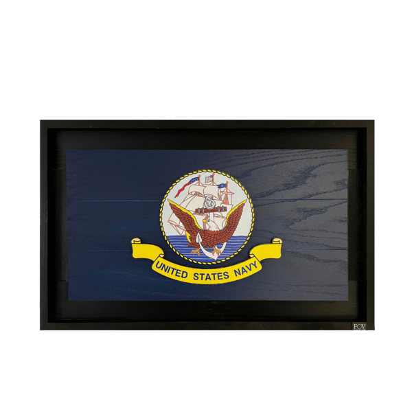 Flags Of Valor LLC - Navy Wooden Flag - Military & First Responder ...