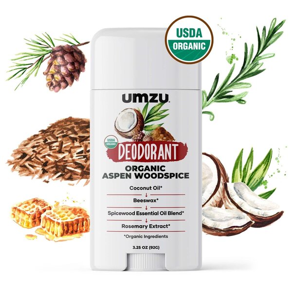 UMZU ORGANIC DEODORANT Coconut Oil, Beeswax, & Essential Oils