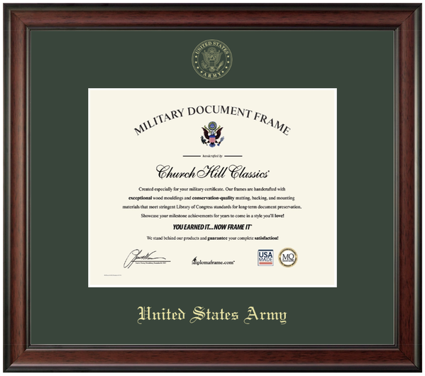 Army Gear United States Army Gold Embossed Studio Certificate Frame