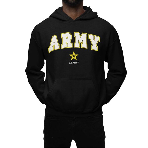Army Gear Army Arch Star Hood (Black) Military & First Responder Discounts GOVX