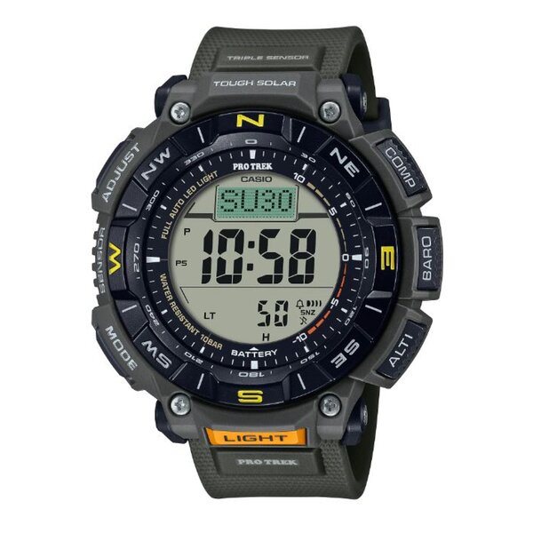 Casio - Men's Pro Trek Climber Line Series Tough Solar Bio Mass Resin ...