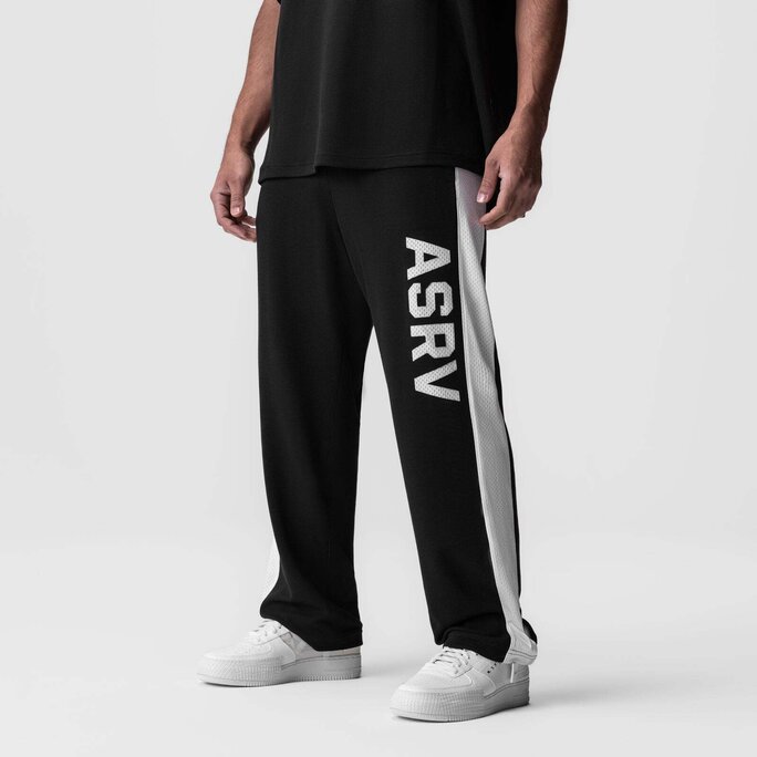 ASRV - 0957. Waffle Knit Relaxed Sweatpant - Black/White
