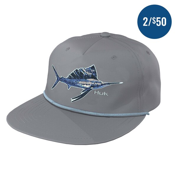 Blue Fish Rope Hat Huk Gear - Stitch Fish Rope Trucker Hat - Military & First Responder ...