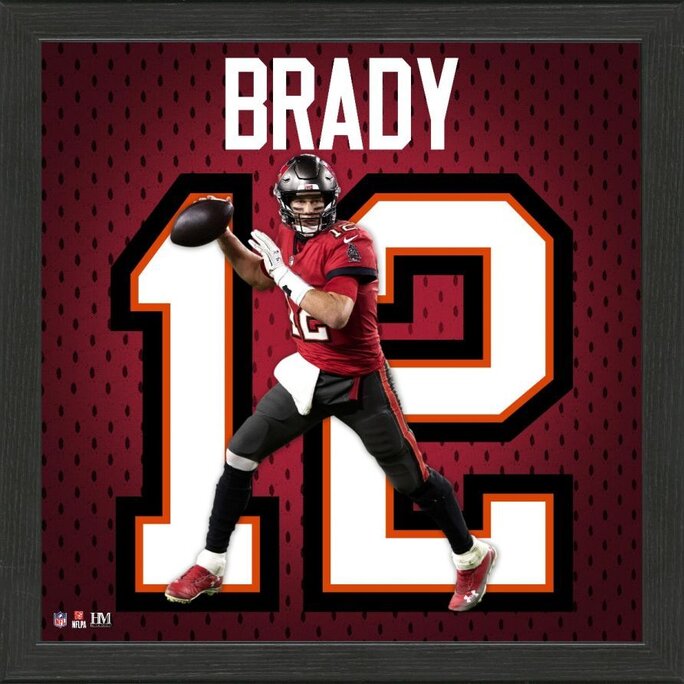 Tom Brady Super Bowl 55 Champions Impact Jersey Frame