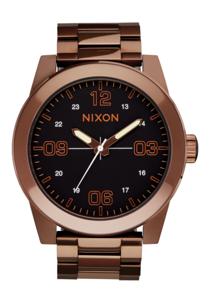 Nixon - Men's Corporal Stainless Steel Watch - Chocolate/Cappuccino