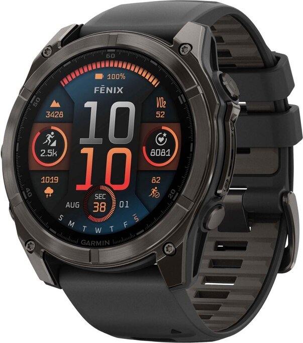 Garmin - Fenix 8 51mm Sapphire AMOLED Watch - Military & Gov't