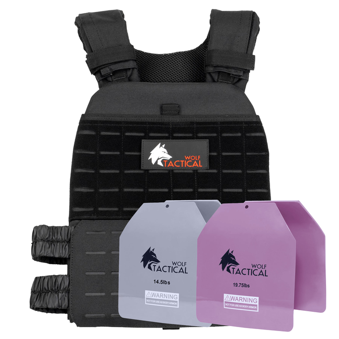 Wolf Tactical - Weighted Vest & Plates Bundle For Two - Military