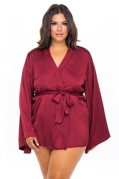 HauteFlair - Plus Size Satin Robe - Military & First Responder ...