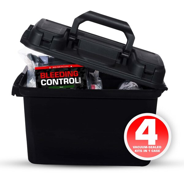 MediTac Kits - Bleeding Control Kit - 4 Vacuum Sealed Kits in Plastic ...