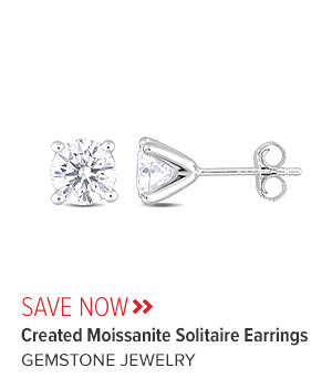 2 CT DEW Created Moissanite Solitaire Earrings in Sterling Silver