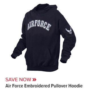 Air Force Embroidered Pullover Hoodie